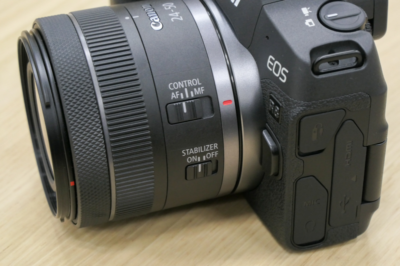 鏡筒にはフォーカスリング（コントロールリングと共通）、AF/CONTROL/MFの切り替えスイッチを搭載