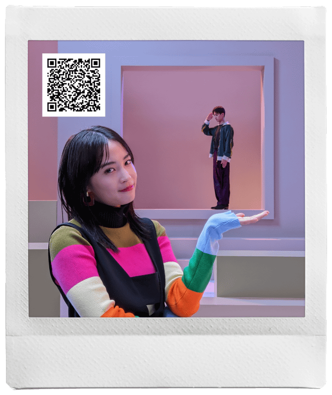 QRコード付きのチェキプリント