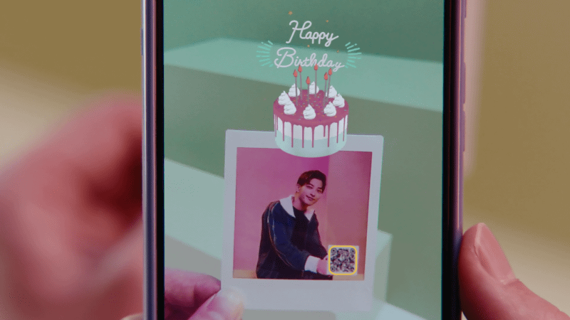 ARエフェクトが表示される