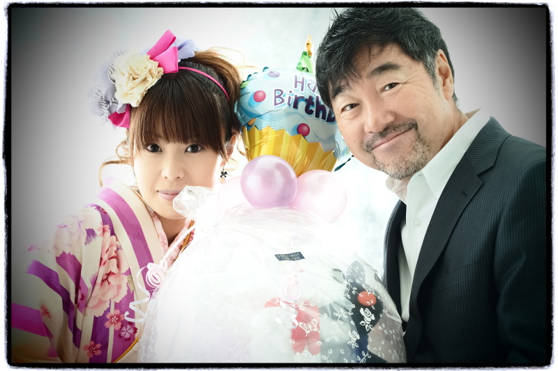 成人式のとき、撮影後の記念写真。お互い若いね（笑）