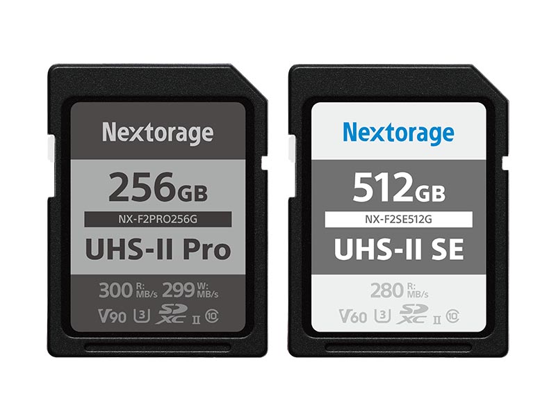 左からNX-F2PRO 256GB、NX-F2SE 512GB