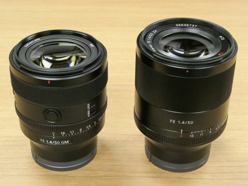 左：FE 50mm F1.4 GM　右：Planar T* FE 50mm F1.4 ZA