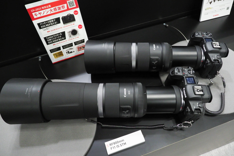 「RF800mm F11 IS STM」と「RF600mm F11 IS STM」