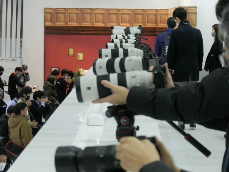 超望遠レンズの体験コーナー。「FE 600mm F4 GM OSS」まで揃っていた