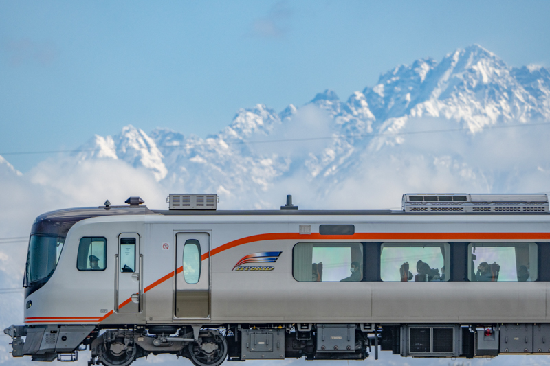 ソニーα1／FE 200-600mm F5.6-6.3 G OSS／絞り優先AE（422mm・F6.3・1/2,000秒）／ISO800／WB:オート（高山本線 西富山〜婦中鵜坂）