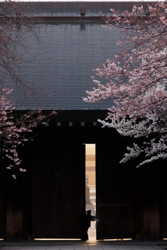 6時になると太鼓の音が鳴り、門が開く。絞り優先AE（F3.5・1/640秒・－1.3EV）/ ISO 800 / 撮影時刻 06:01