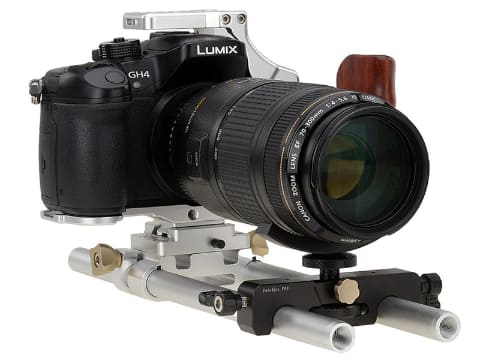 Fotodiox、大型レンズを支えるブラケット「Lens-Yoke」。15mmサポート