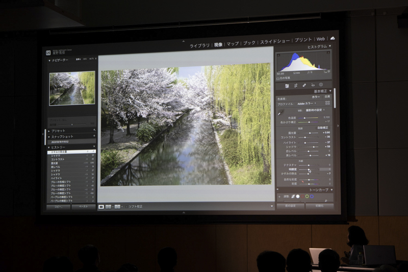 地明りによってどうしても明るさにむらが出たり色味の偏りが気になる場合は、「マスク」機能で軽減する方法を提案した