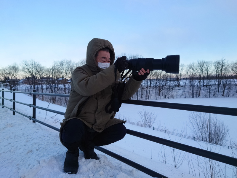 冬装備、氷点下。機材はライカSL2とシグマの新しいレンズ、60-600mm F4.5-6.3 DG DN OS | Sportsの組み合わせ。やっぱり鉄道写真はカメラのテスト撮影にピッタリ