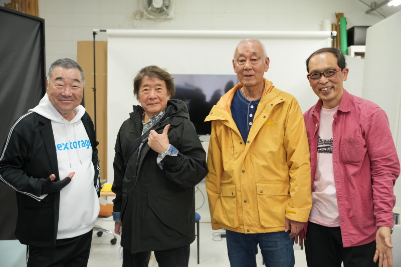 左から私、ハービー・山口さん、広田尚敬先生、佐々木直樹さん