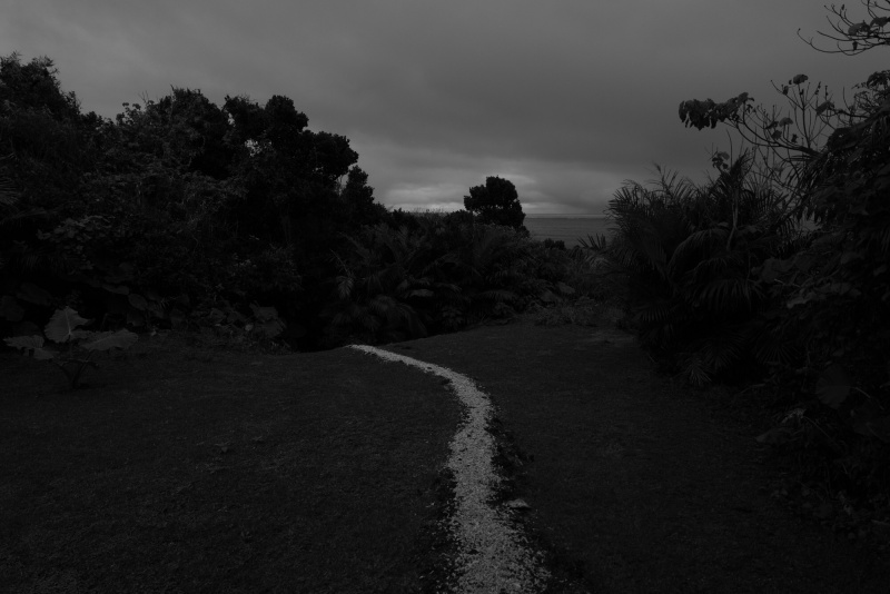 ホテル内のビーチへ続く小道。ライカSL2 / ライカ バリオ・エルマリートSL f2.8/24-70mm ASPH. / 絞り優先AE（F4・1/6,400秒・-3EV）/ ISO 400