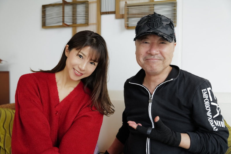 撮影を終えて、ななちゃんと記念写真