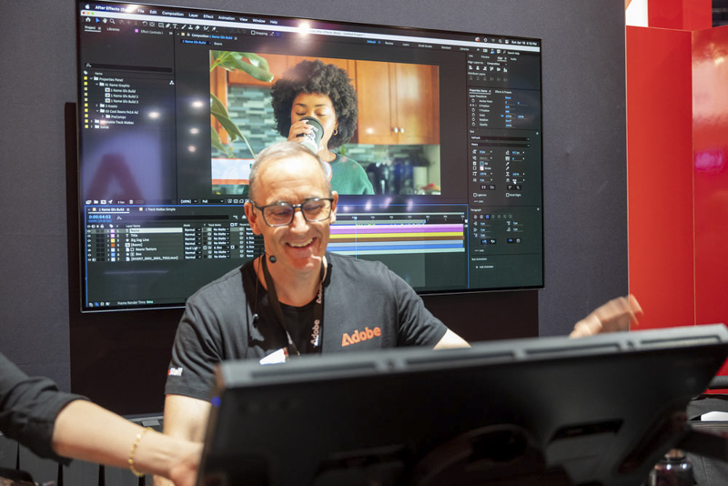 After Effectsの最新機能も会場でレクチャーされていた