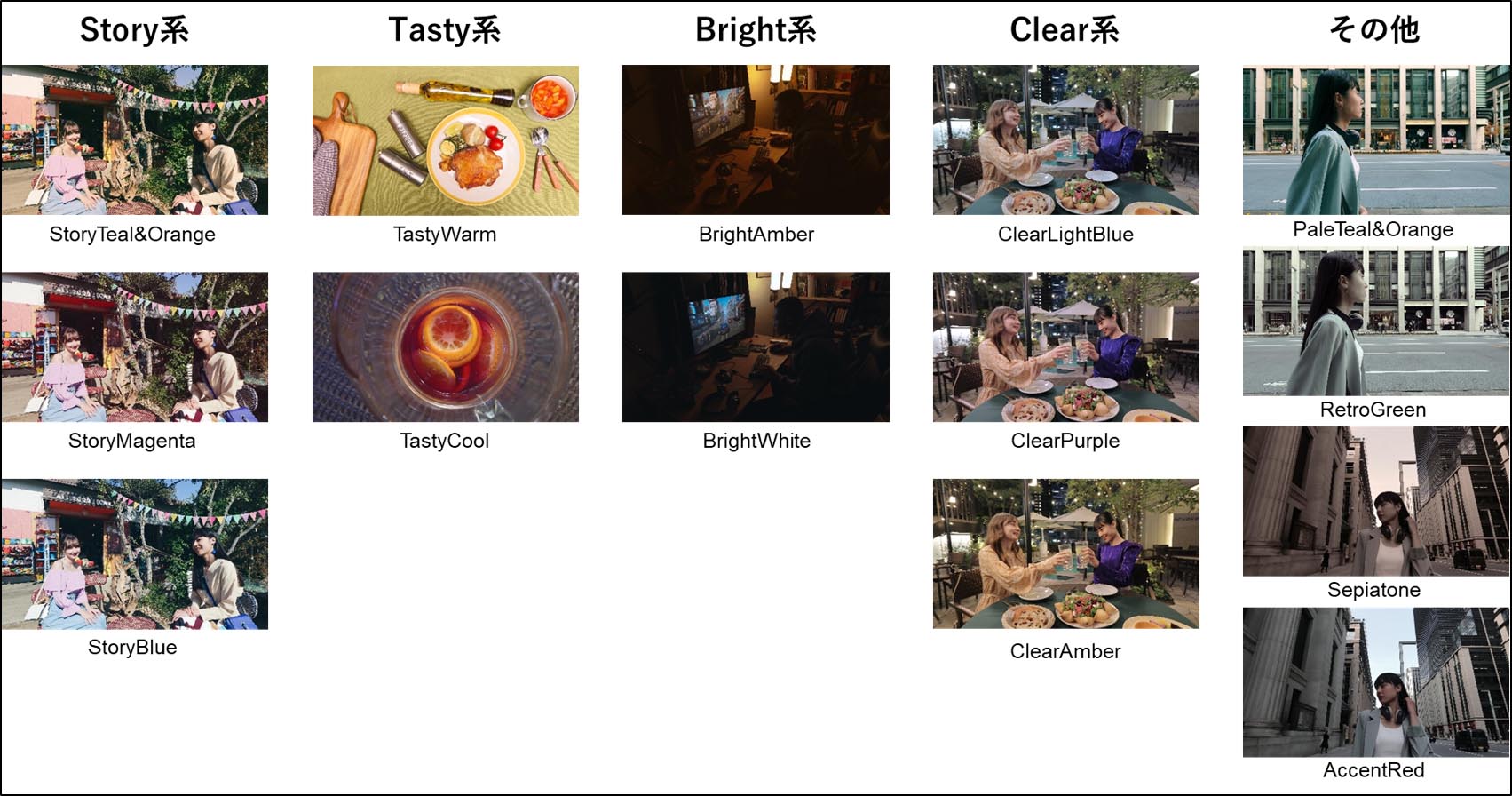 動画カラーフィルター