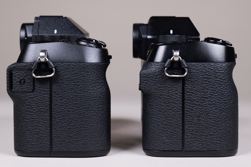 グリップのカーブ具合が異なる