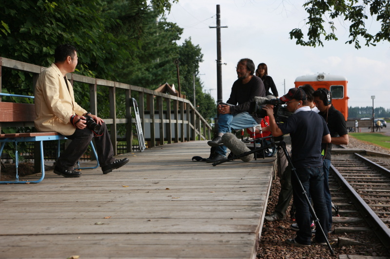 テレビ局の取材風景