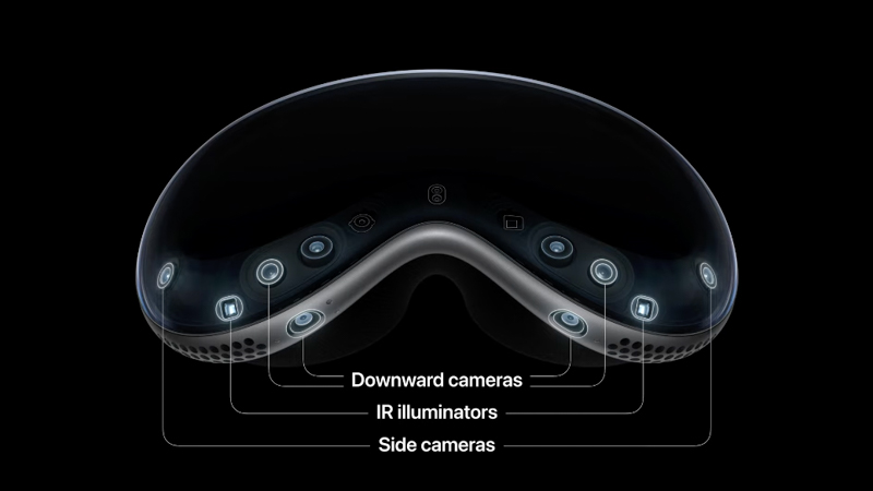 外側に搭載されたカメラ