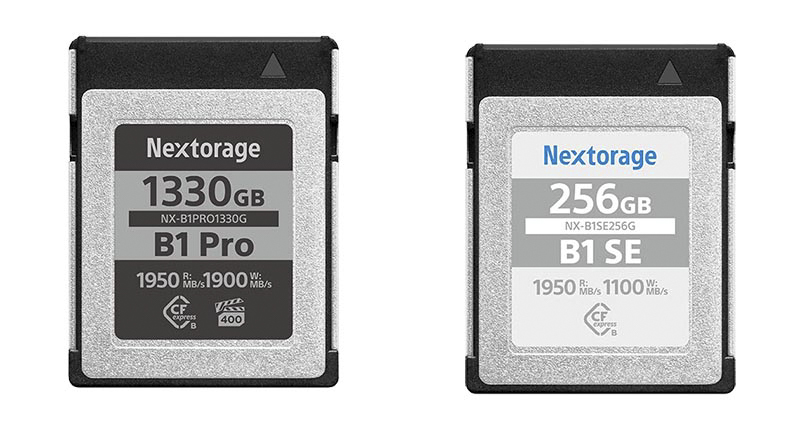 左からNX-B1PRO（1,330GB）、NX-B1SE（256GB）