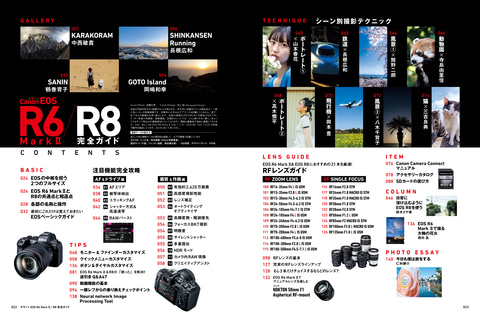 ユーザー必携のムック「キヤノン EOS R6 Mark II / R8 完全ガイド」が