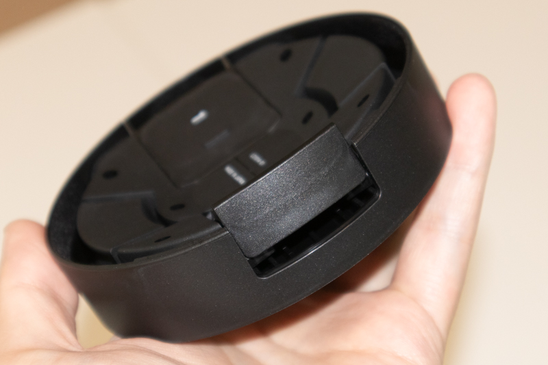 収納部を開けたところ