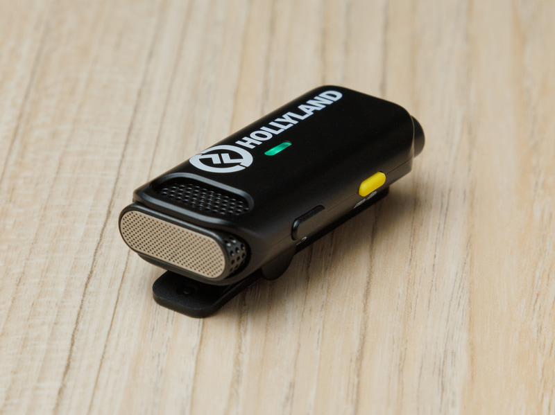 送信機と一体型になったマイク