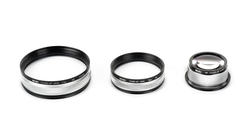 左から77mm、58mm、49mm（新製品）