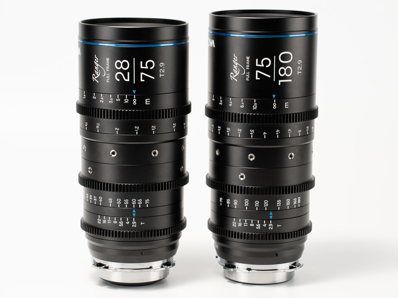 Ranger FF 28-75mm T2.9 Cine（左）、Ranger FF 75-180mm T2.9 Cine（右）