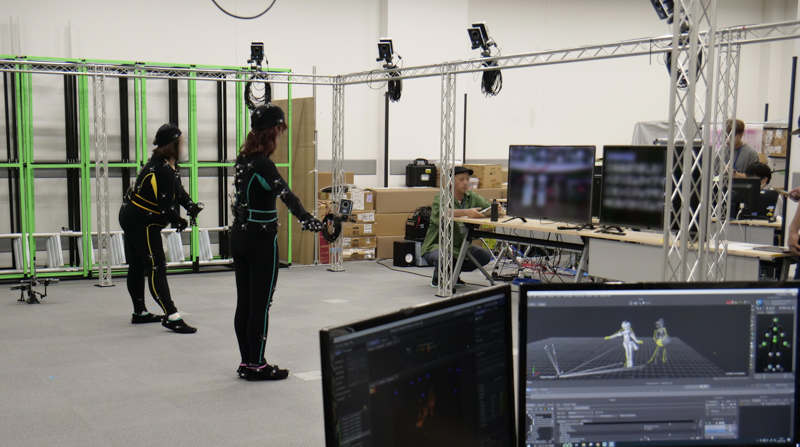 モーションキャプチャシステム ＊スタッフによるリハーサルの様子