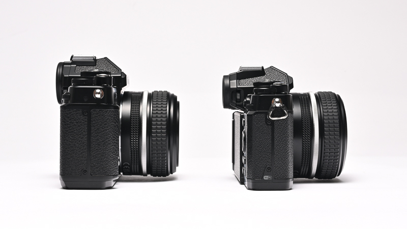 Z fのほうがグリップ部に膨らみがある