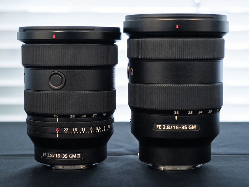 左からFE 16-35mm F2.8 GM II、FE 16-35mm F2.8 GM