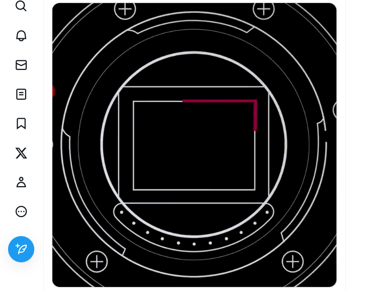 レンズマウントのイラスト（公式SNSのティザー映像より）