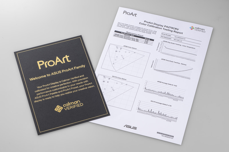 出荷時にはキャリブレーションと厳密な検査が行われ、色精度が高い状態で手もとに届く