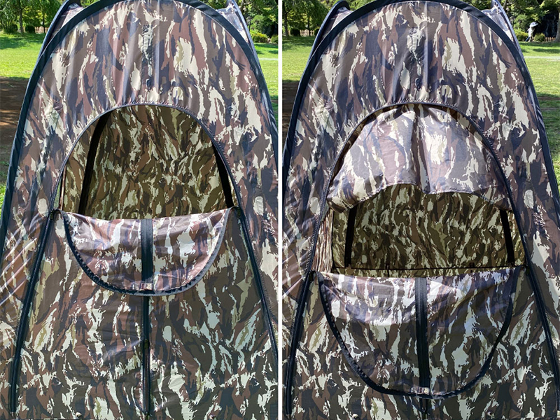 左：カーテンなし　右：カーテン装着時