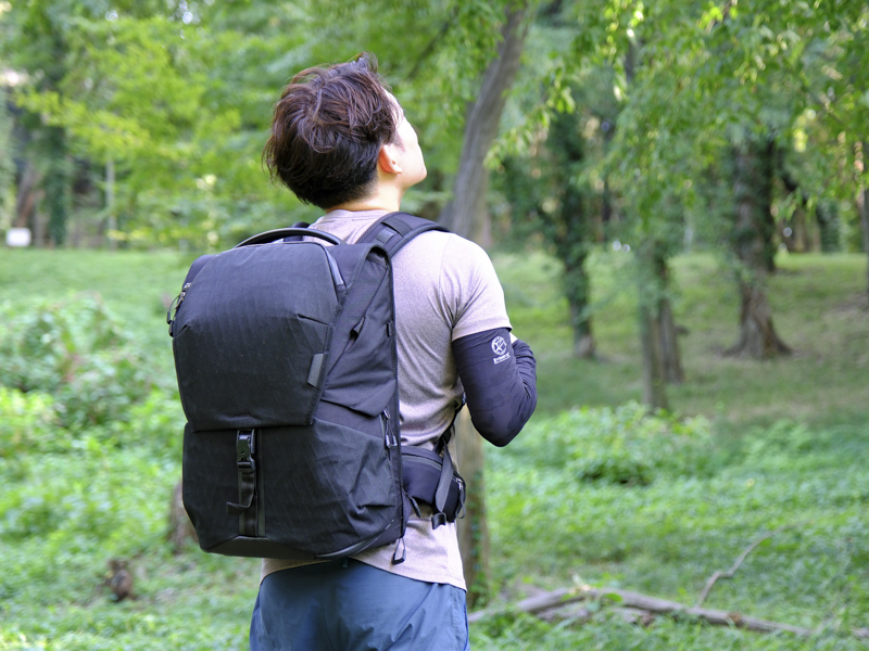 マルチモードバックパック20使用例（GW-PRO ウエストベルト併用）