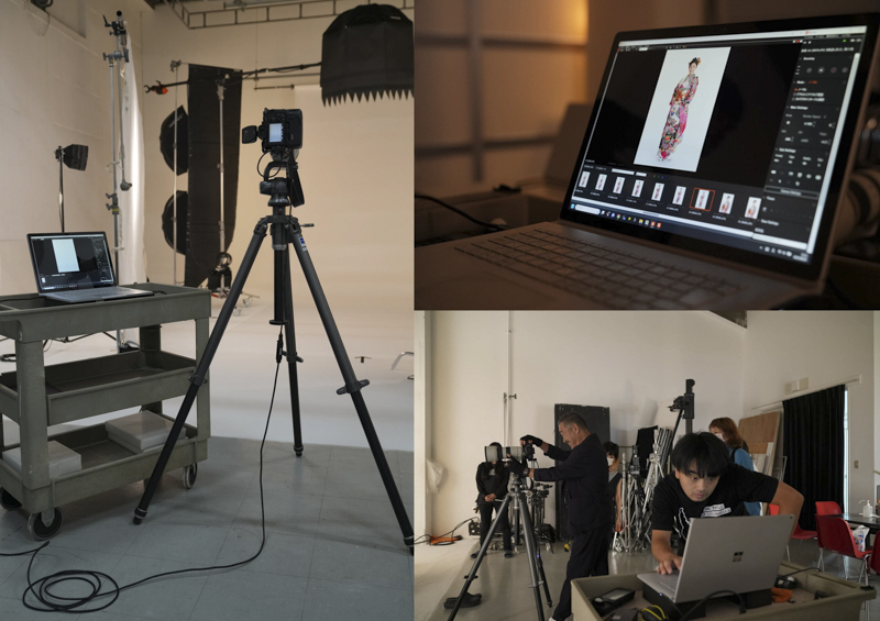 カメラとパソコンをテザーケーブルで繋ぎ、テザー撮影で写真を常時チェックする