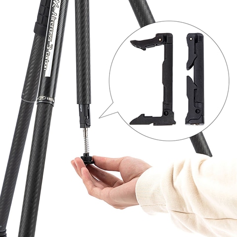 Fotopro 三脚に、軽量・高剛性「3Kカーボンファイバー」採用の5段伸縮