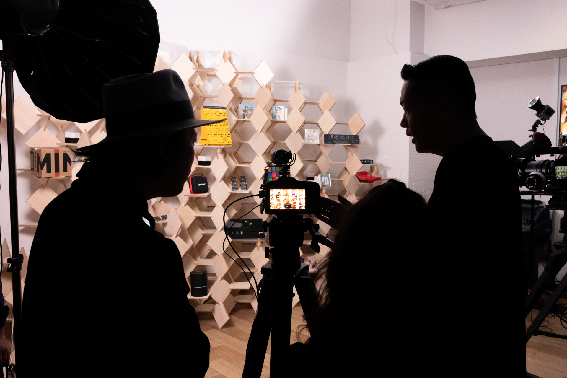 撮影体験コーナーの様子