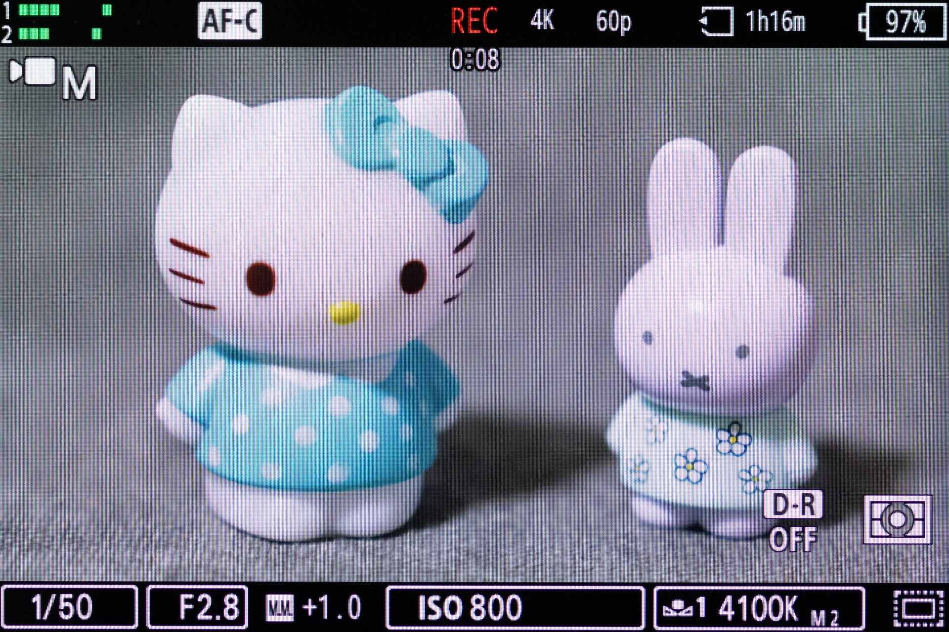 動画モードで録画中の画面