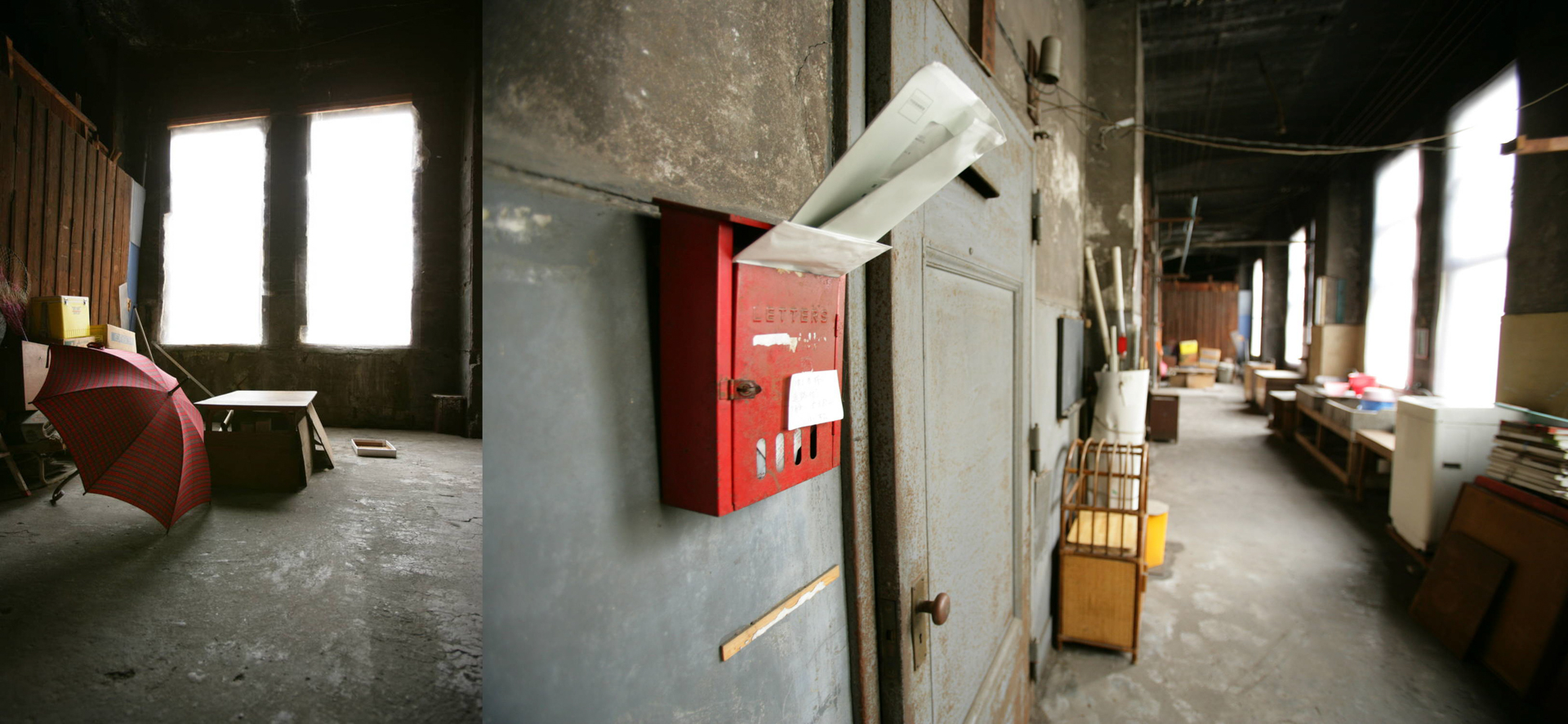 傘が干されていたりポストに郵便物が入っていたりと、人が住んでいる気配を感じた