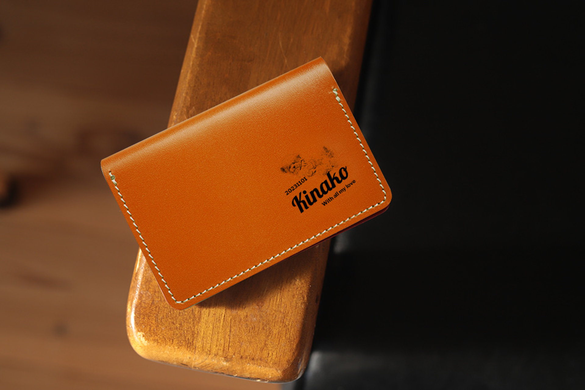 ICカードケース　オリジナル犬ロゴ