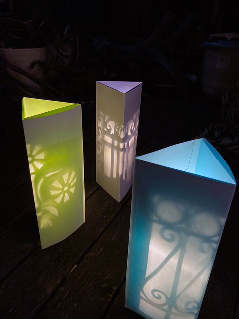 たてもの文様切り紙づくり