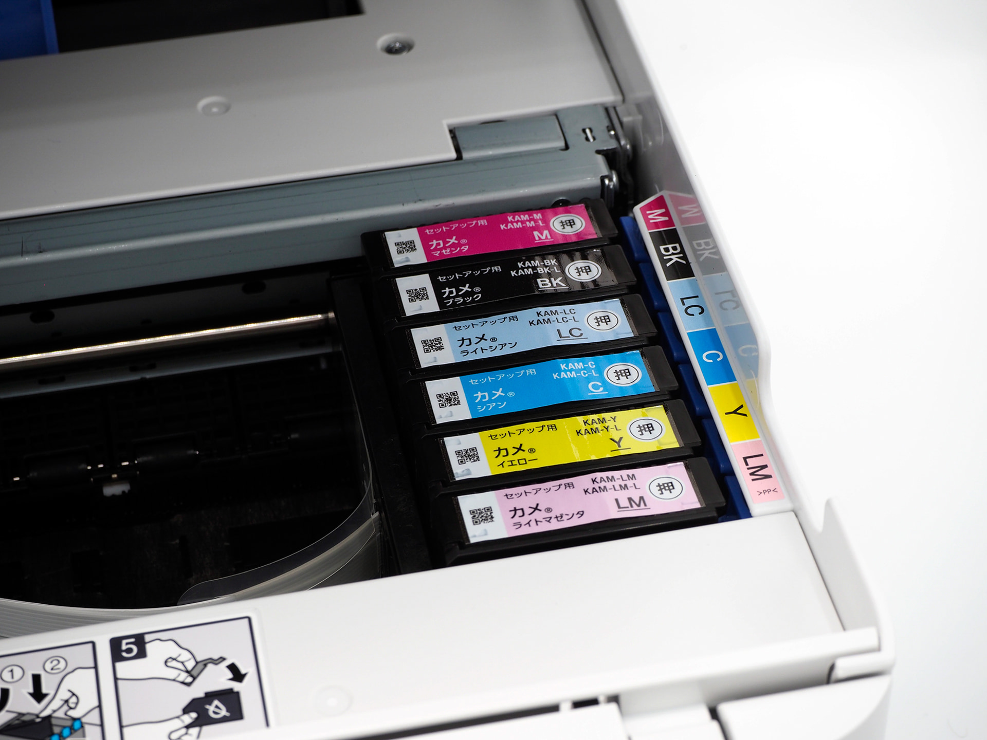 インクカートリッジは6種類