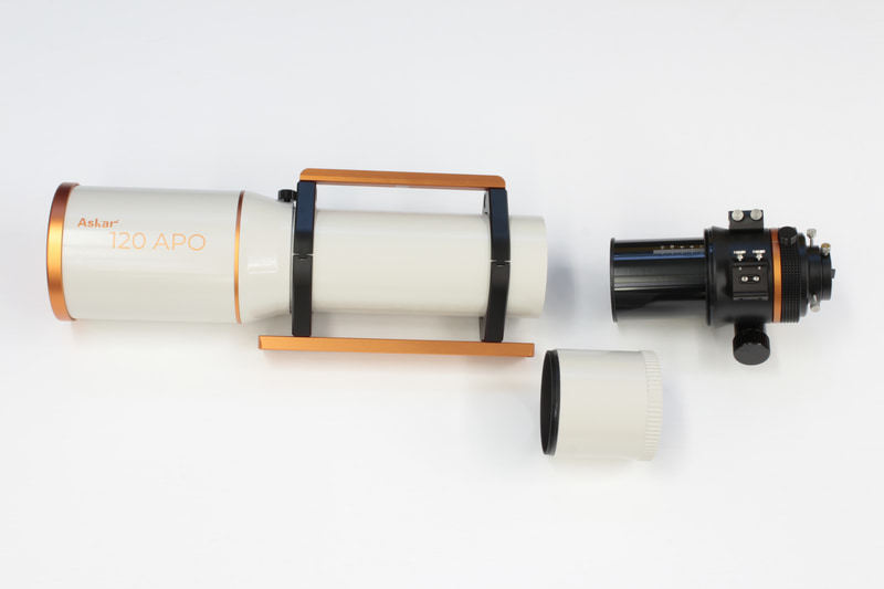 鏡筒分割式を採用した天体望遠鏡。フルサイズセンサー搭載のカメラや