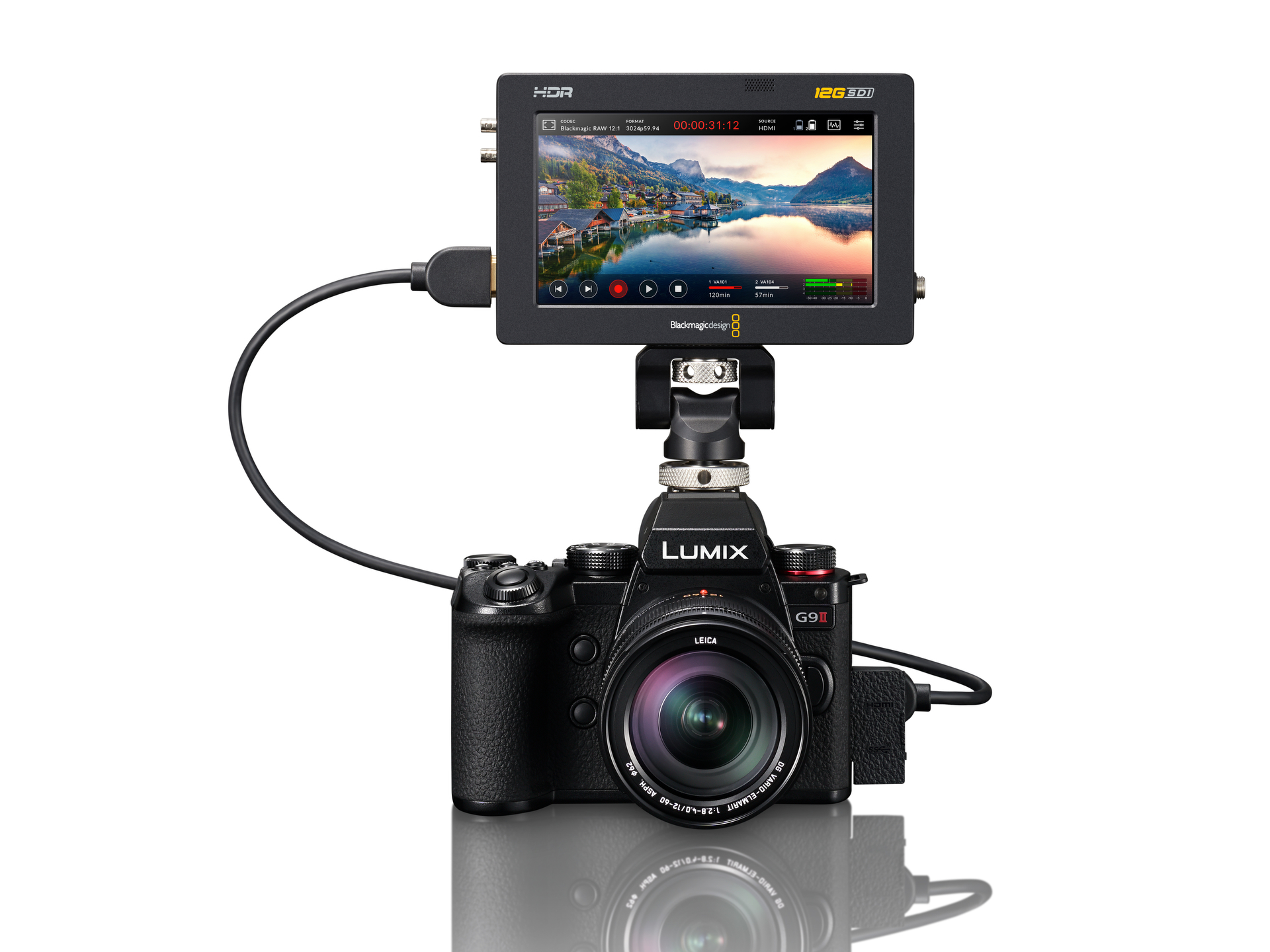 LUMIX G9PROII（BlackmagicVideo Assist 12G HDRを装着）