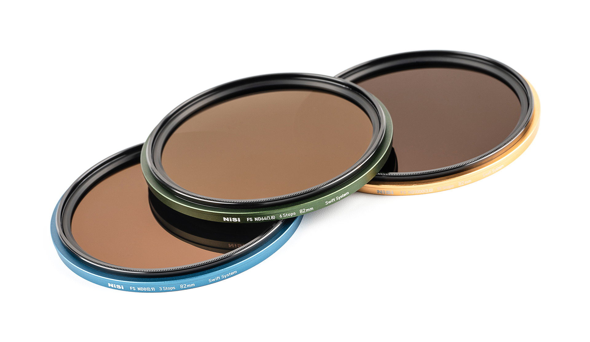 ND濃度ごとに鏡枠が色分けされている