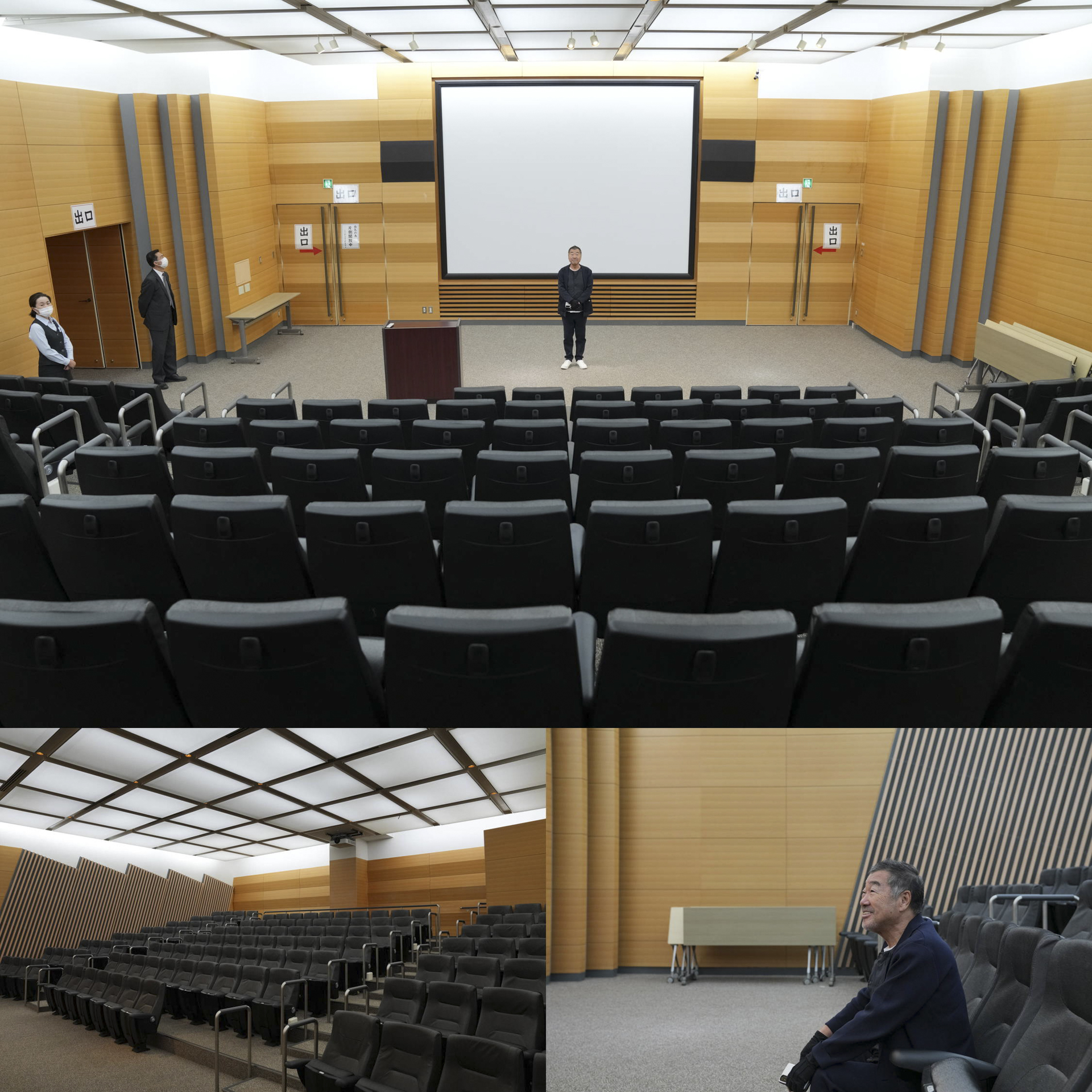 トークイベントを開催できるホールを見学