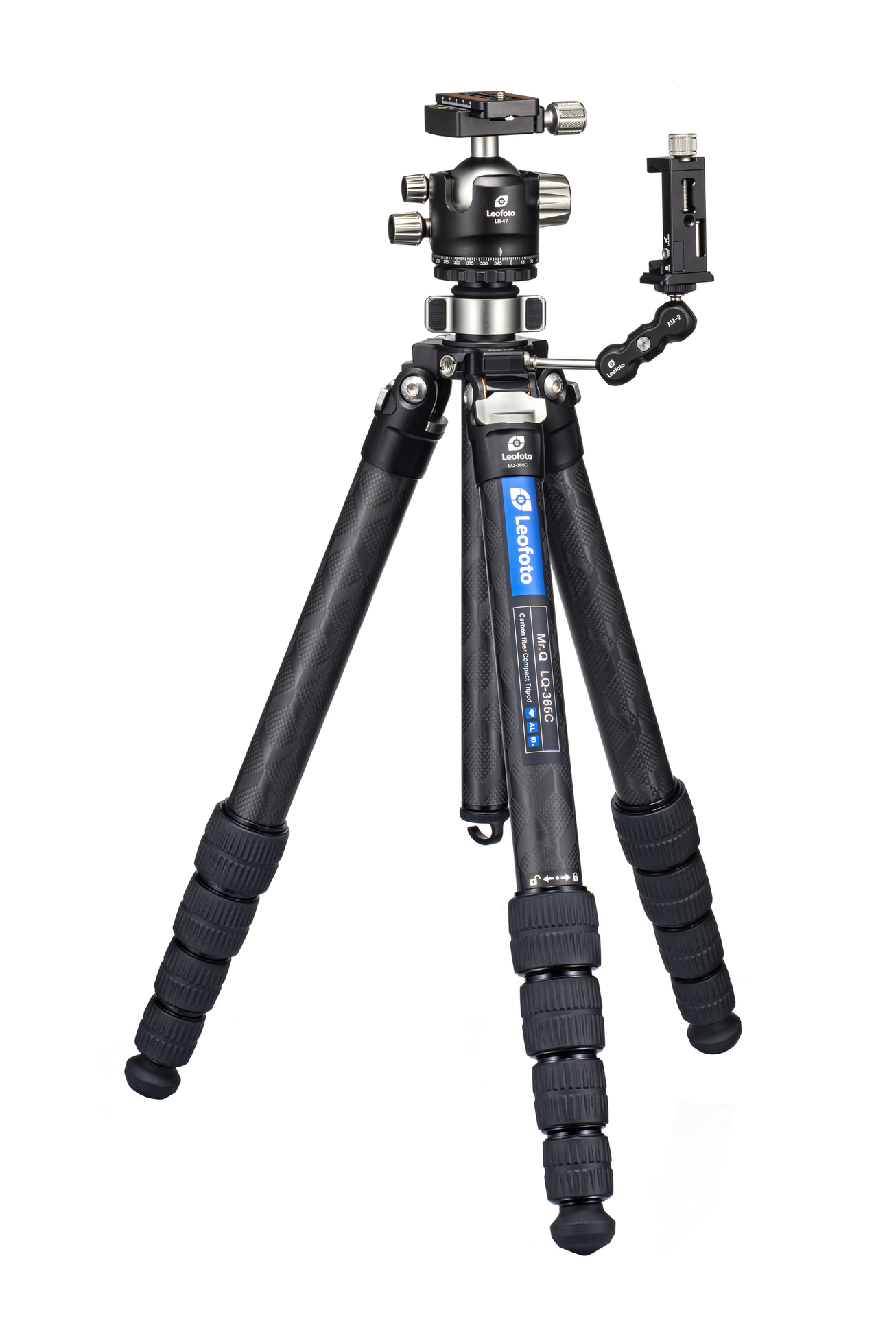 <span class="fnt-110"><b>「LQ-365C+LH-47+AM-2+PC-90II」</b></span><br><span class="fnt-110"><b>LQ-365C+LH-47</b></span><br>価格：16万5,000円（税込）／全伸長：1,930mm／最低高：190mm／収納高：590mm／段数：5段／最大脚径：36mm／耐荷重：20kg／質量：2,500g<br><span class="fnt-110"><b>AM-2</b></span><br>価格：6,600円（税込）／長さ：127mm／幅：41mm／厚さ：25mm／耐荷重：2kg／質量：86g<br><span class="fnt-110"><b>PC-90II</b></span><br>価格：6,600円（税込）／幅：38mm／高さ：84mm／奥行：25mm／調整幅：56～90mm／質量：64g