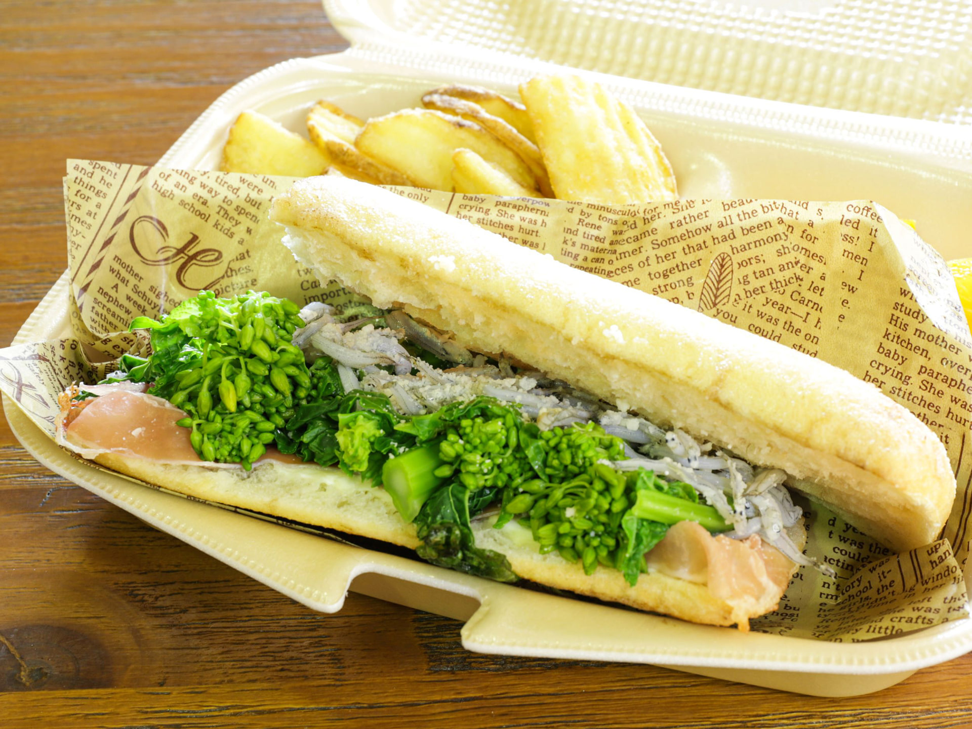 菜の花としらすのサンドプレート：1,200円