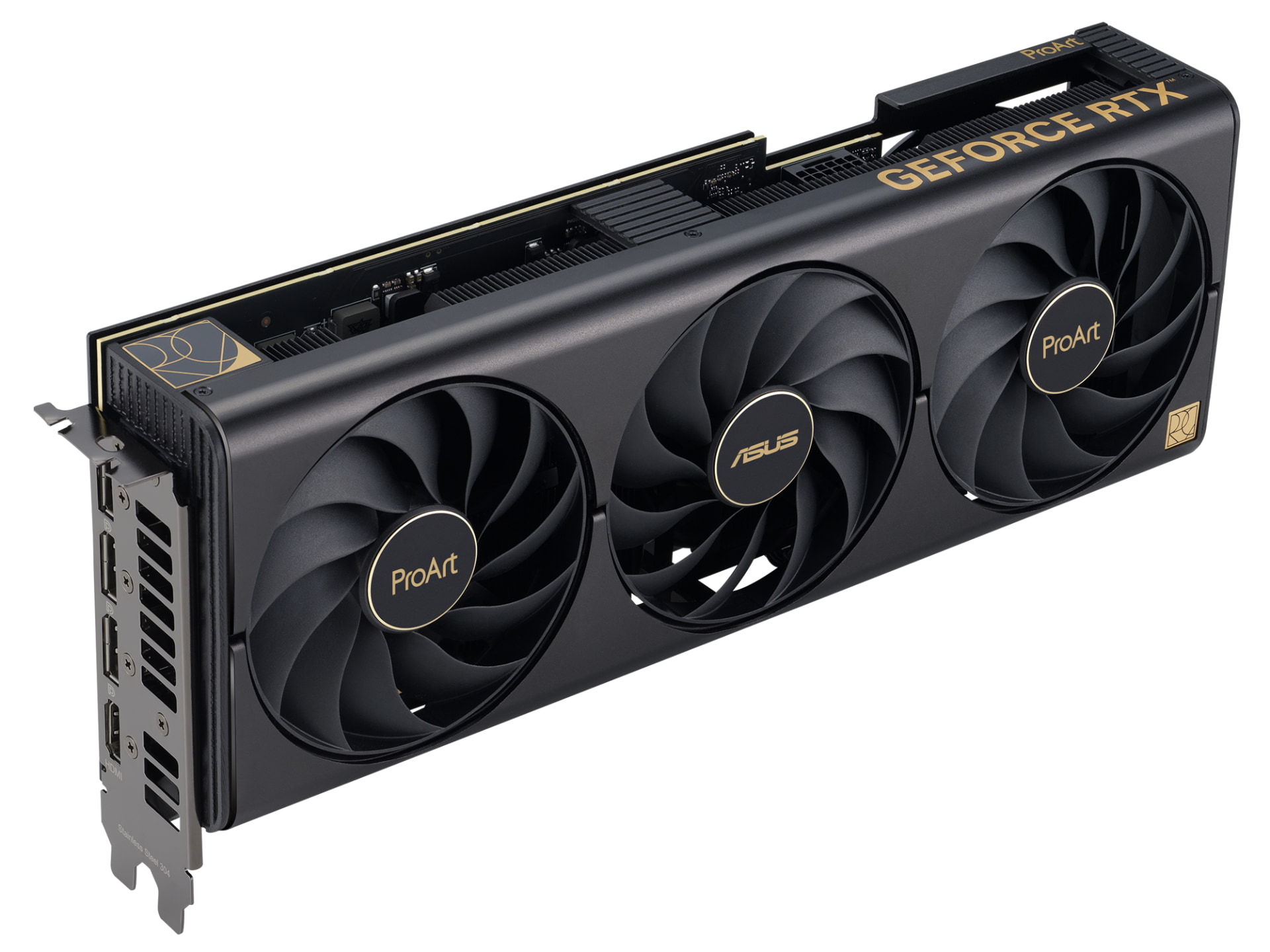 2月9日（金）に発売したASUSの「ProArt GeForce RTX 4070 Ti SUPER 16GB GDDR6X OC Edition」。グラフィックエンジンに「NVIDIA GeForce RTX 4070 Ti SUPER」を搭載したビデオカードだ