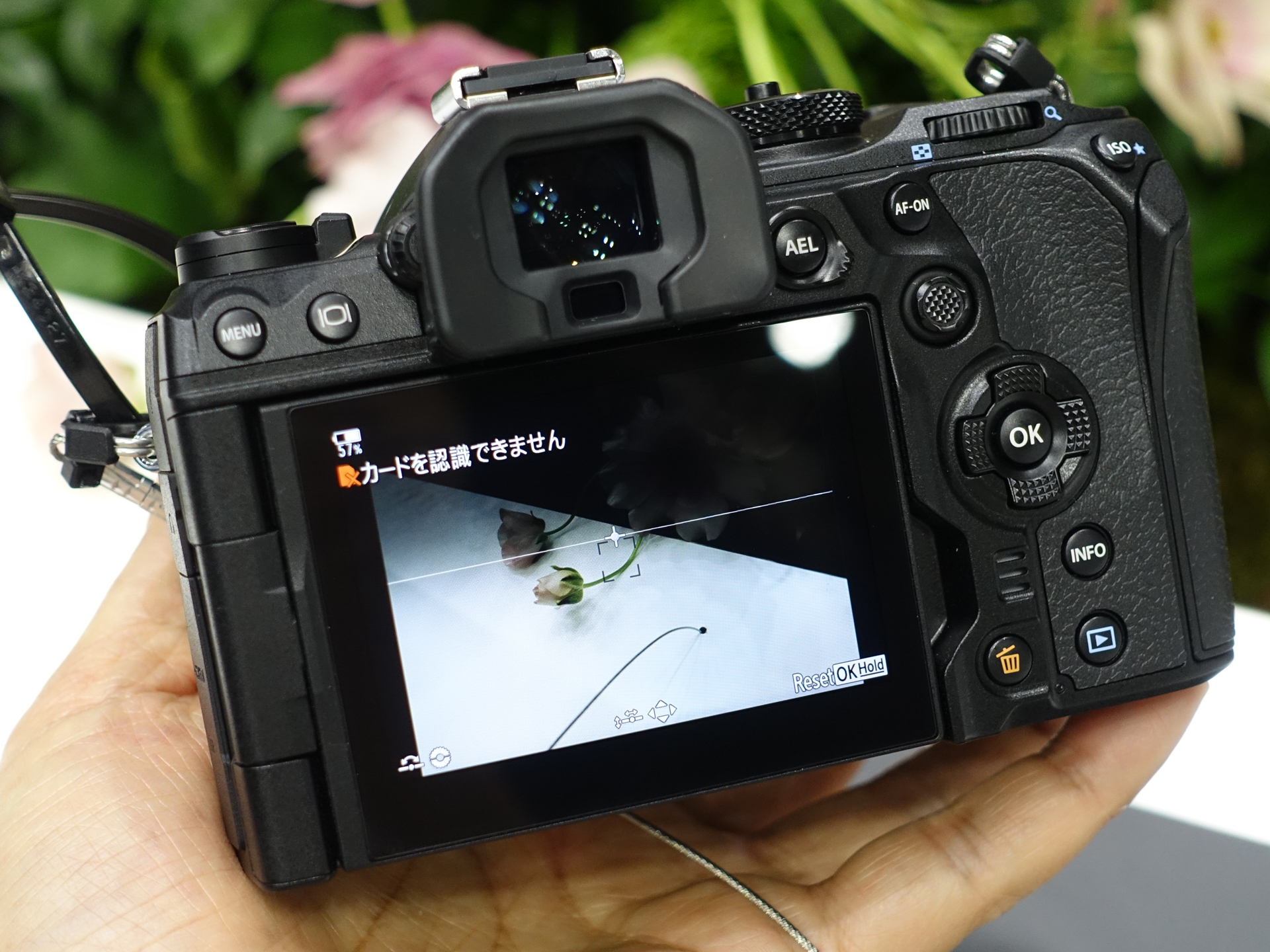 真ん中の白い線がGND効果の境界線